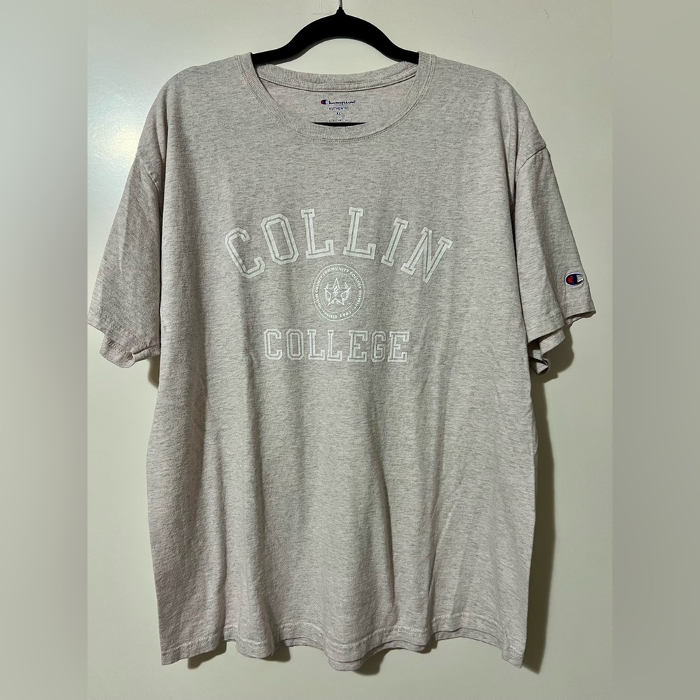 Champion Light Gray Men's Collegiate Tee Collin College